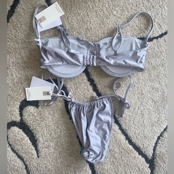 Good American Silver Bikini Set NWT!! - Picture 4 of 13